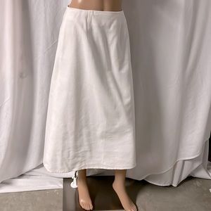 One of a kind cotton piquet midi skirt